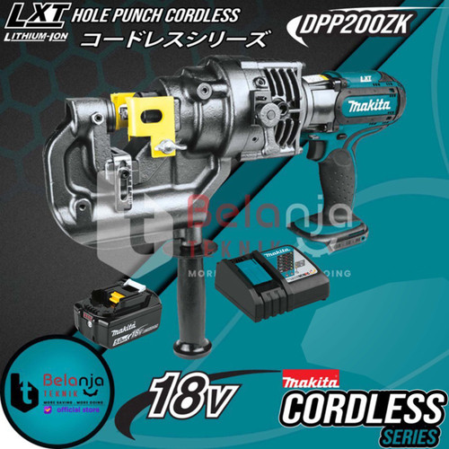 Makita Hole Punch Cordless DPP200ZK Mesin Pelubang Besi Baterai Set 5A