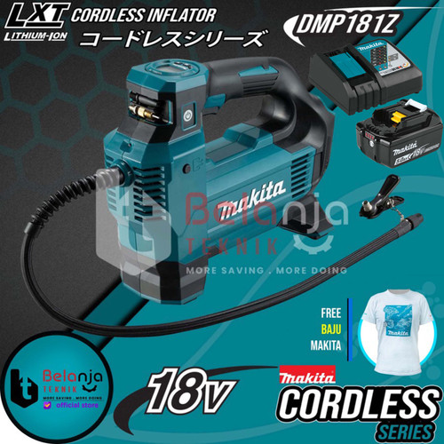 Makita Cordless Inflator DMP181Z Pompa Ban Alat Isi Angin SET 18V 5AH