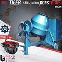 Tiger Mesin Aduk Semen Molen 425 Liter + Mesin Engine Yanmar TF 85 R
