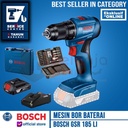 Bosch Mesin Bor Baterai Cordless Drill GSR 185 LI + Mata Obeng 43 Pcs