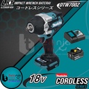 Makita Mesin Pembuka Baut DTW 700 1/2" Impact Wrench + Baterai 18V 5AH