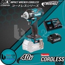 Makita Mesin Impact Wrench Cordless TW004GZ 40V Pembuka Baut + Baterai