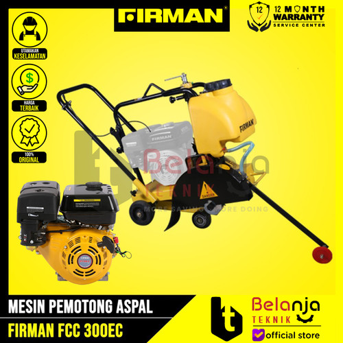 FIRMAN Mesin Potong Aspal FCC 300 EC + Engine Loncin G 270 F 9 HP