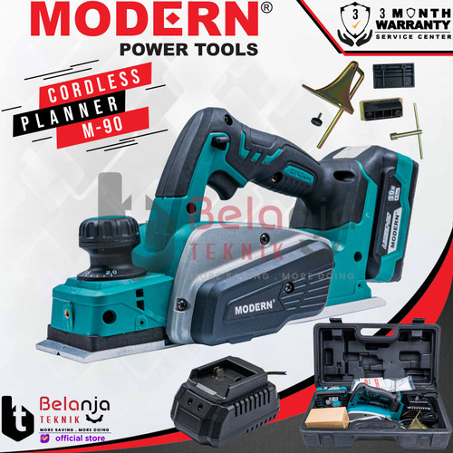 MODERN Cordles Planer M 90 Mesin Serut Baterai Mesin Pasah Baterai M90