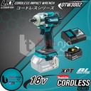 Makita Impact Wrench Cordless DTW300Z Mesin Pumbuka Baut + Baterai 18V