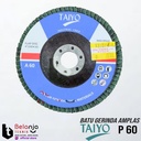 Taiyo Mata Batu Gurinda Amplas Susun 4" Inch Grid Grit 60 Flap Disc 4