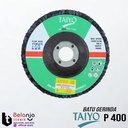 Taiyo Mata Batu Gurinda Amplas Susun 4" Inch Grid Grit 400 Flap Disc 4