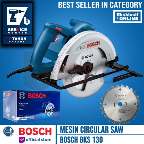 BOSCH Circular Saw GKS 130 Mesin Potong Kayu Bundar 1300 WATT 7 Inch