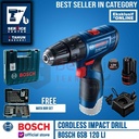 Bosch Bor Tembok Baterai GSB 120 LI GEN 3 dengan FREE Mata Bor & Obeng