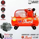 Shark Mesin Kompresor Udara 0.5 HP + Electro Motor Dinamo 1HP 1 Phase