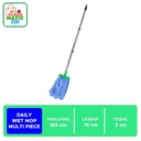 DAILY WET MOP MULTI PIECE - Alat Pel Lantai Dengan Tongkat 3 Bagian