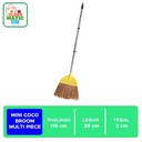 MINI COCO BROOM MULTI PIECE - Sapu Dengan Tongkat 3 Bagian Besi Ringan