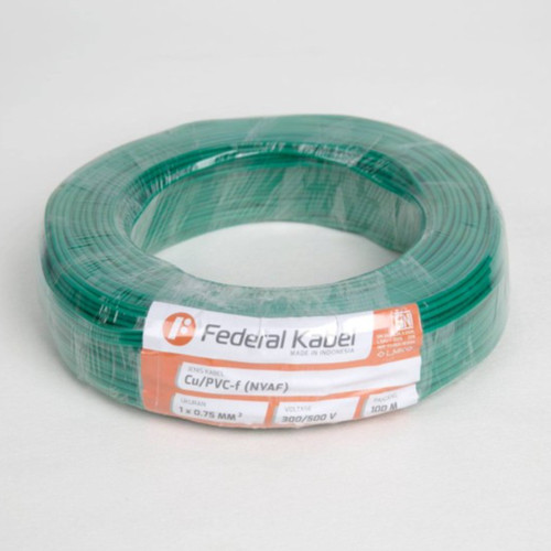 Kabel Listrik Serabut FEDERAL KABEL NYAF 1x0.75 1x0,75 100m Roll