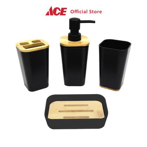 Ace - Stora Set 4 Pcs Perlengkapan Kamar Mandi Ps - Hitam