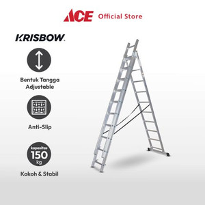 Ace - Krisbow Tangga Lipat Aluminium Kombinasi 10 Step