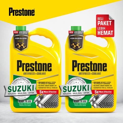 Prestone 50/50 Cor-Guard Asian Green Coolant ReadyToUse AirRadiator x2