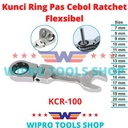 Kunci Ring Pas Cebol Ratchet Flexsible KCR-100 Wipro