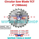 Mata Pisau Potong Kayu Gergaji Saw Blade 4" (100mm) CSW WIPRO
