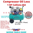 Mesin Kompressor Angin Compressor OIL LESS 1 HP Callisto-252 Wipro