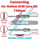 Penyambung Hole Saw Beton Connecting Hollow Drill SDS Plus HEX 110mm