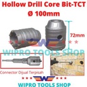 Hole Saw Beton Hollow Drill Core Bit TCT Ukuran 100mm Wipro