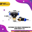 FITTING TEE(EPB) KIRI KANAN TUBE 8 MM Drat 1/8"(10mm)