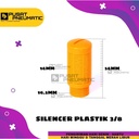 SILENCER PLASTIK PNEUMATIC UKURAN 3/8" PSU / PSL 03