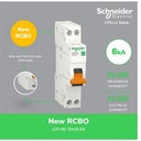 Schneider Electric Domae New RCBO Slim - 1P + N 30mA 6A - DOMD1606