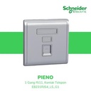 Schneider Electric PIENO 1 Gang RJ11, Kontak Telepon - E8231RJS4_LS_G1