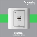 Schneider Electric ZENcelo USB Charger 1 Gang - E8431USB_WE
