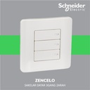 Schneider Electric ZENcelo Saklar Datar 3 Gang 2 Arah - E8433_2_WE_G3