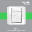 Schneider Electric Neo Saklar Lampu 4 Gang 1 Arah - E3034H1_EWWW_G3