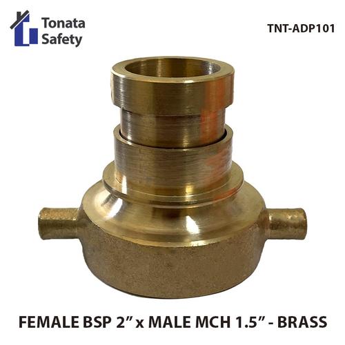 Adaptor Reducer Female BSP 2" x Male Machino 1.5" - Brass