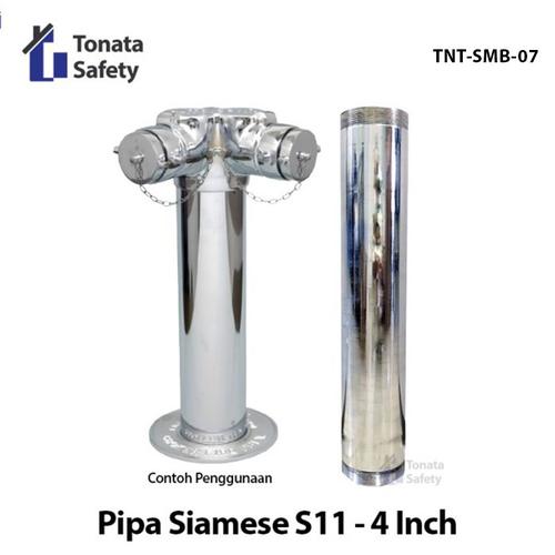 Pipa Siamese Chrome Brass S11 Pipe / Krom Kuningan