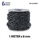 Rantai Plastik  Cone Chain  8 mm PER METER  Hitam