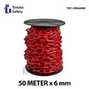 Plastic Chain  Cone Chain 6 mm x 50 m  Merah