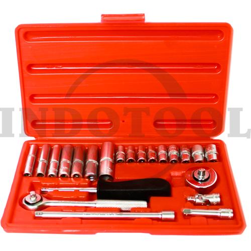 22 PCS, 1/4" DR. SAE SOCKET SET TK-031, 6PT INCH MAXPOWER