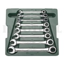 8 PCS Kunci Ring Pas Ratchet Set Combination Double Ratcheting Wrench