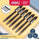 Deli Pulpen / Ball Point Pen Mini tip Black EQ20 12 PCS