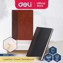 Deli Buku Catatan Sampul Kulit Hard Cover / Leather Cover Notebook A5