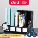 Deli File Tray Rak Box File Tempat Dokumen 4 Sekat 3 Warna 78998