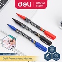 Deli Permanent Marker / Spidol Permanen Tip Ganda 12 pcs EU104X0