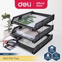 Deli File Tray / Rak File Susun Bahan Plastik 2/3 Tingkat E920X