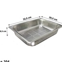 perforated pan | peniris | food pan berlubang PAN-1265P 304