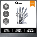 Oxone OX981N  Knife Set with Scissors Stainless Steel Sambung Baja Pisau Kitchenware