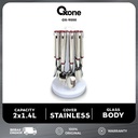 Oxone OX9000 24Pcs Cutlery Set with Hanger & Cover Garpu Sendok Makan Stainless Steel Kitchenware - Merah