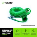 TEKIRO RECOIL HOSE 9 METER HIJAU WITH SPRING /SELANG SEPIRAL