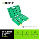 Tekiro 3/8 Inch Socket Set Plastik 26 Pcs /Kunci Sock Set / Socket Set / Tools - Alat Perkakas
