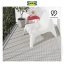 IKEA ALTAPPEN Decking Tile Bongkar Pasang Abu-Abu 0.81 m² Isi 9Pcs