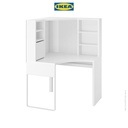 IKEA MICKE Meja Kerja Sudut Minimalis 100x142 cm
